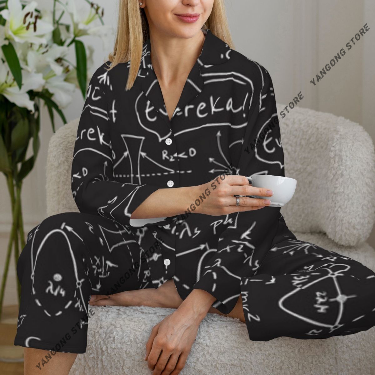 Monochrome Suit Set - Kadın pijama pijama bilim bilimsel tek