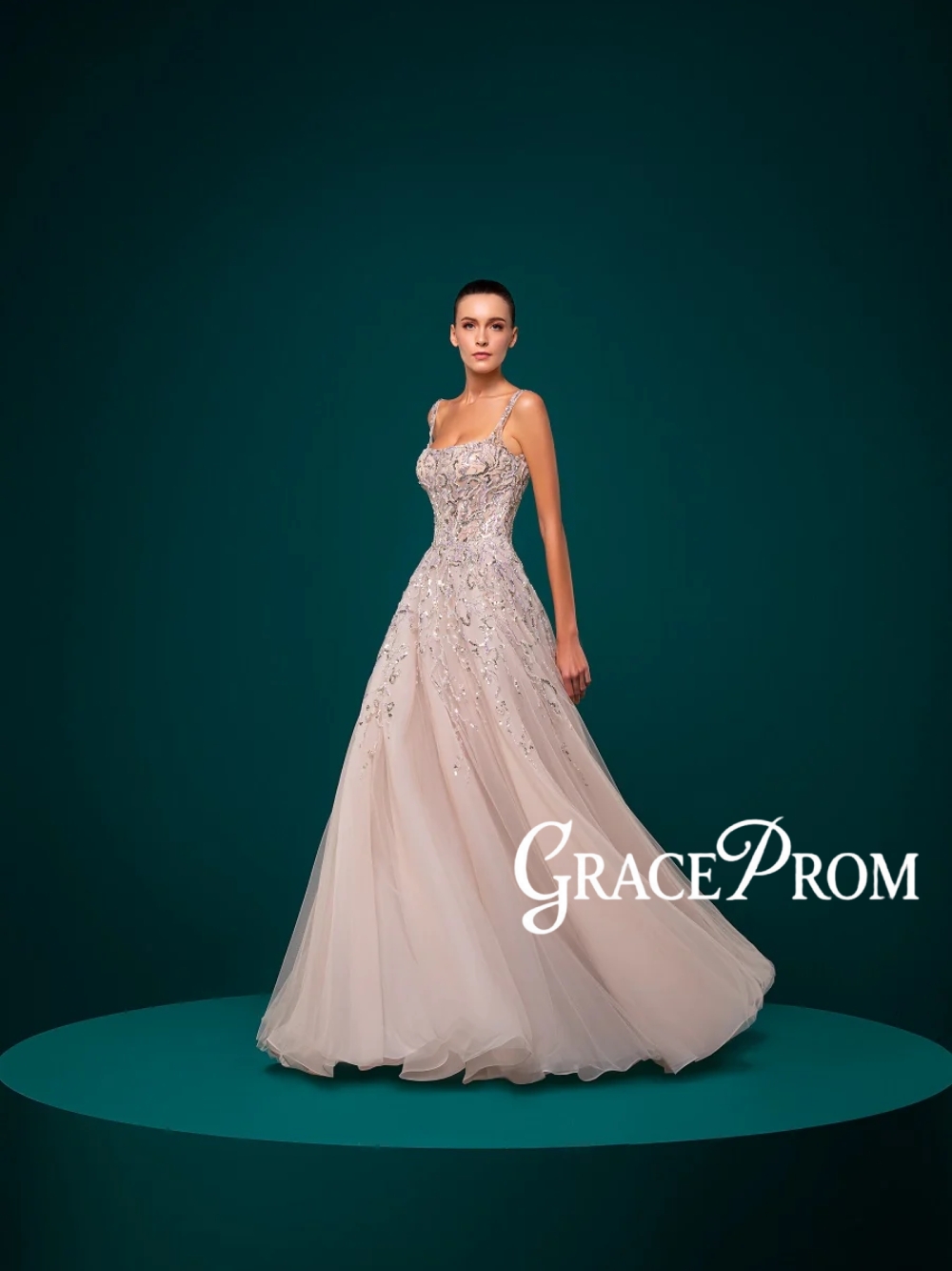 Women Formal Wear Dubai - Zarif Kare Boyun Abiye Dubai A
