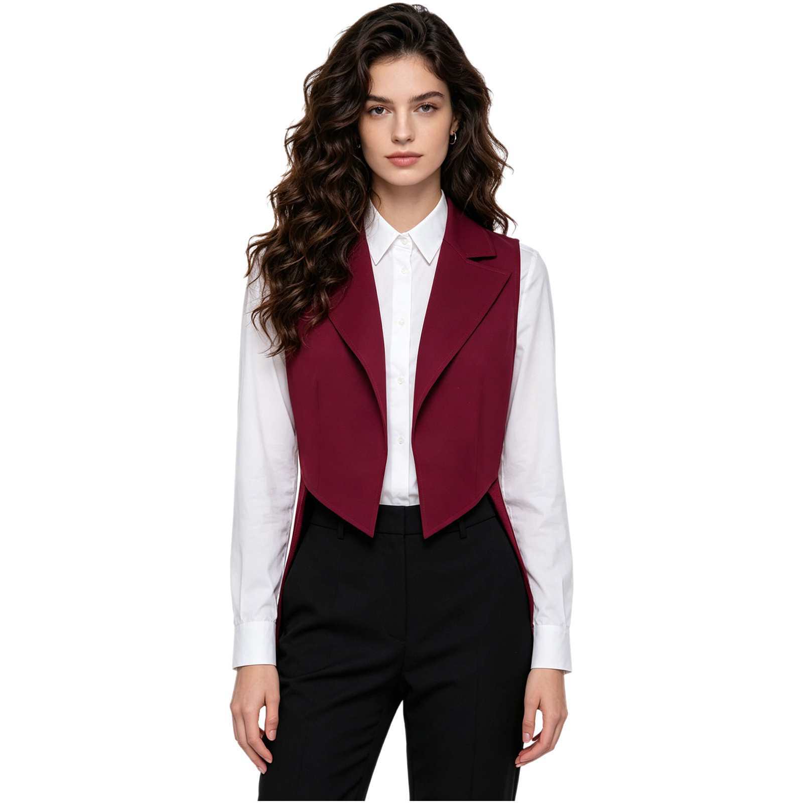 Women Formal Wear Stitching - Bayan Vintage Tailcoat Ceket Yelek Açık