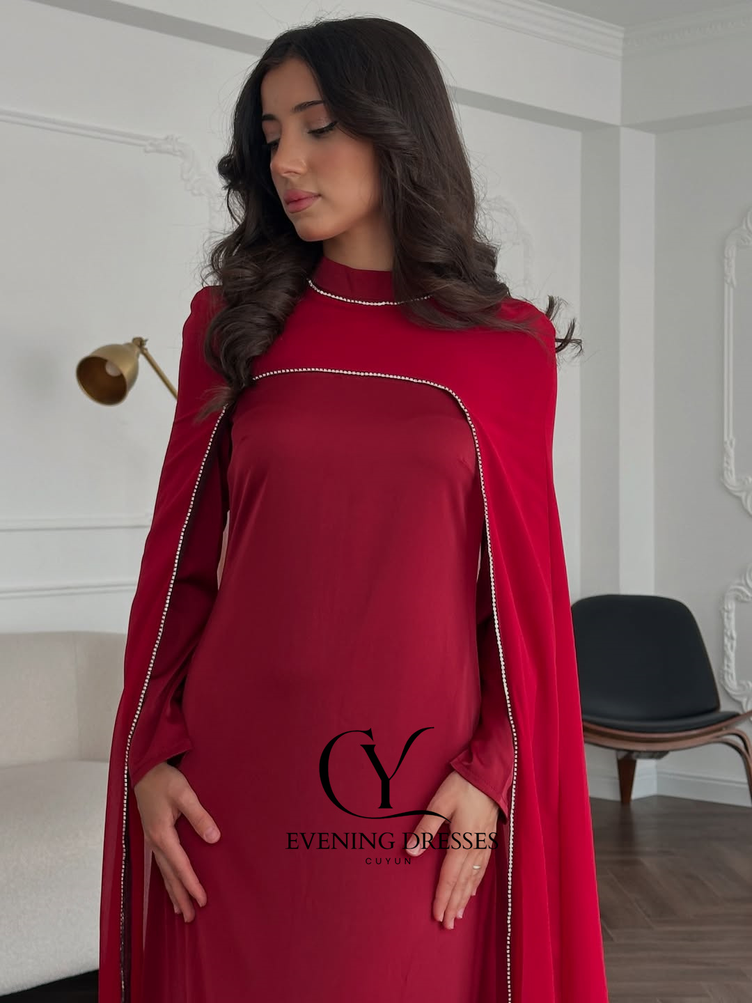 CUYUN Kırmızı Suudi Kadın Abiy - Women Formal Wear Dubai incelemesi ve fiyatı