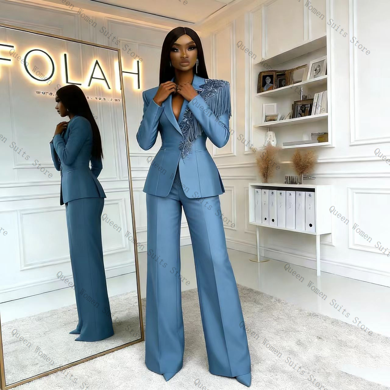 Püskül Mavi Kadın Takım Elbise - Women'S Formal Wear Jackets incelemesi ve fiyatı