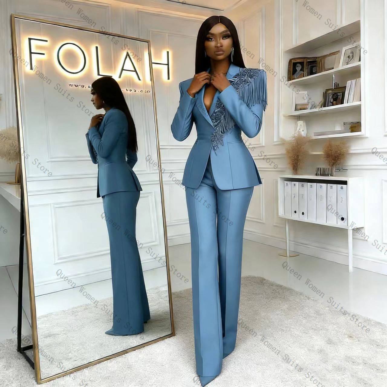 Püskül Mavi Kadın Takım Elbise - Women'S Formal Wear Jackets incelemesi ve fiyatı