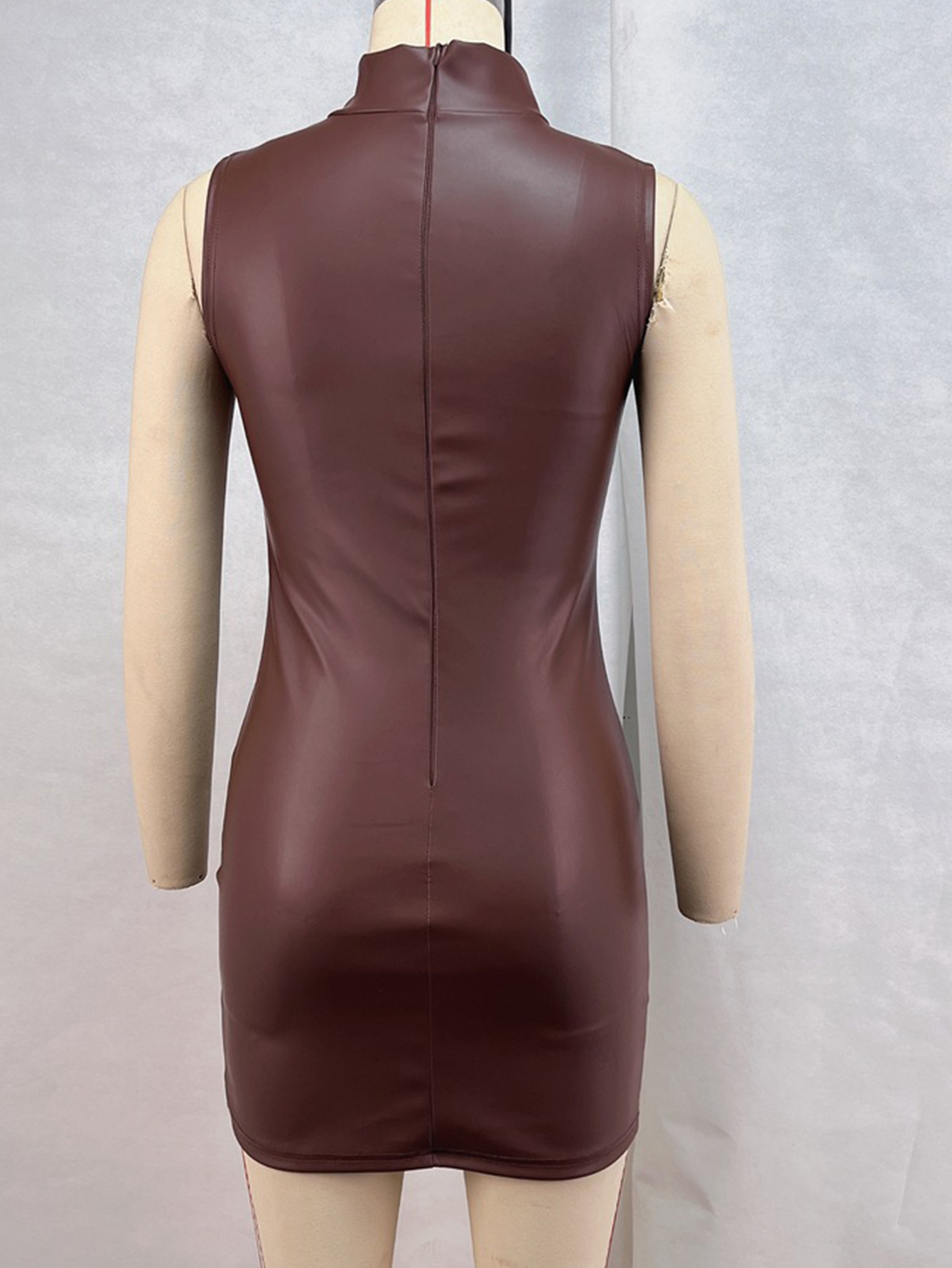 Seksi kahverengi PU deri mini  - Women Formal Wear Zara incelemesi ve fiyatı