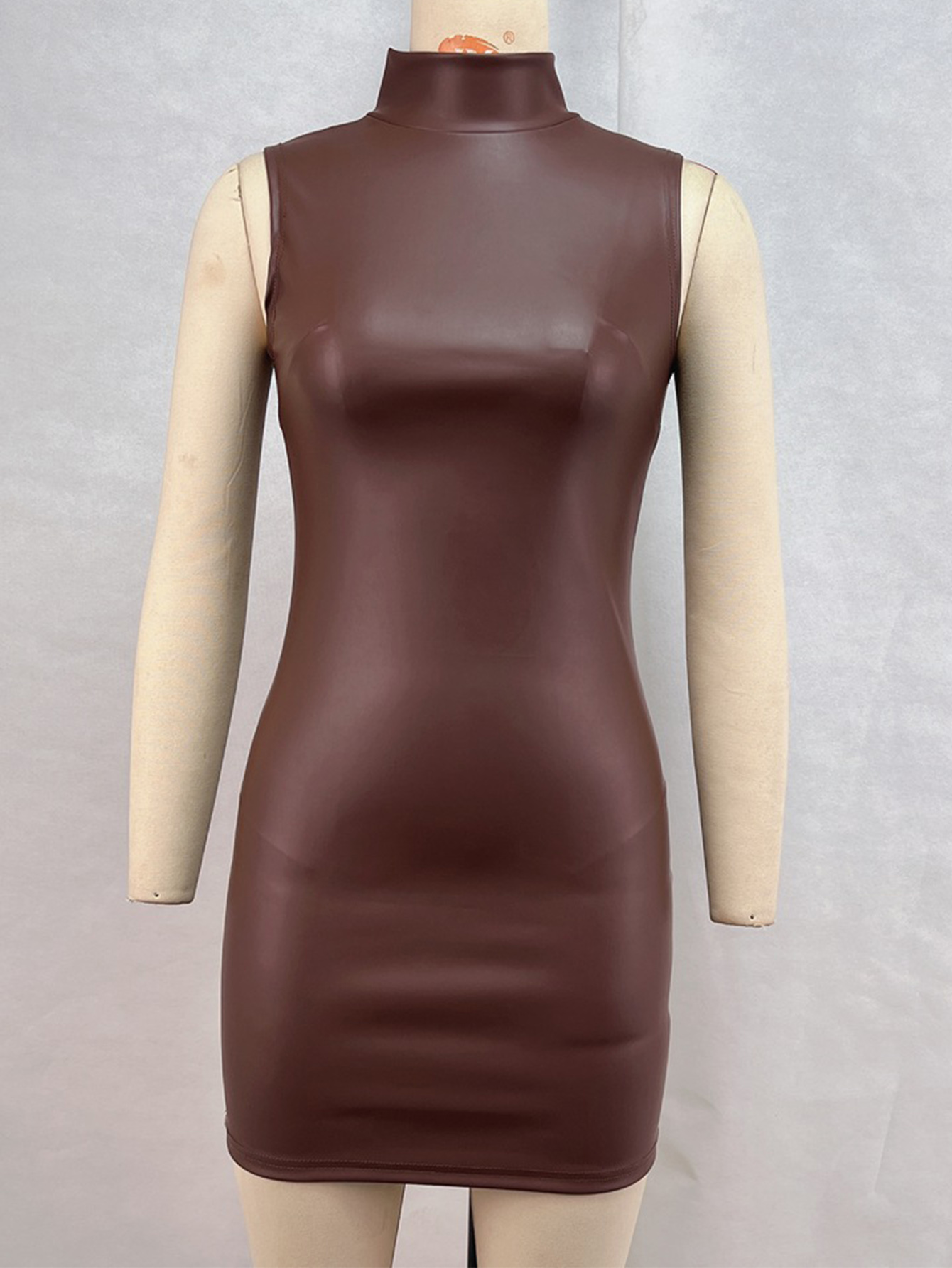 Seksi kahverengi PU deri mini  - Women Formal Wear Zara incelemesi ve fiyatı
