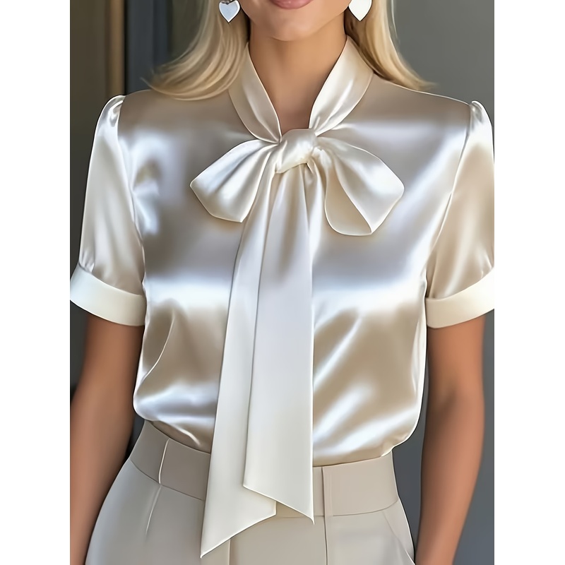 Kadın Zarif Kısa Kollu Gömlek, - Women Formal Wear Stitching incelemesi ve fiyatı